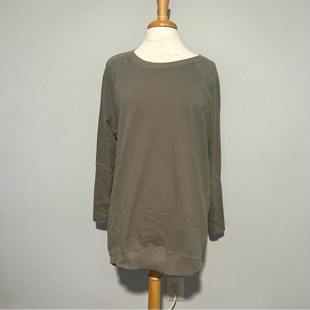 T.La Olive Green Crew Neck Sweater